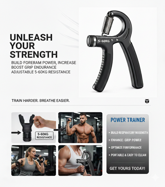PowerGrip™ Adjustable Grip Strength Trainer - 5-60/100/150KG