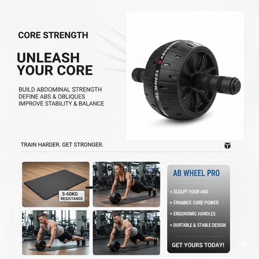 PowerRoll™ Ab Roller For Increasing Abdominal Strength