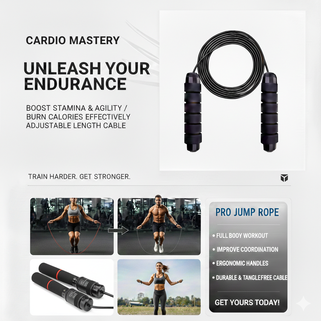 PowerSkip™  Adjustable Skipping/Jump Rope