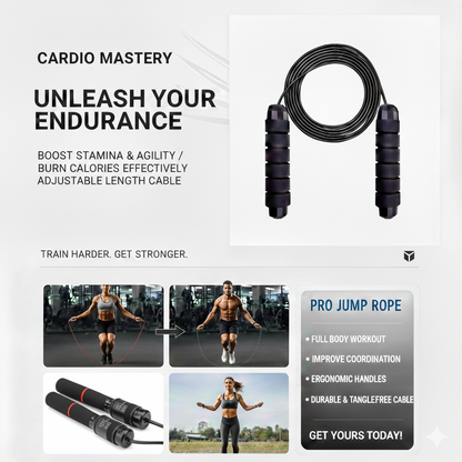 PowerSkip™  Adjustable Skipping/Jump Rope