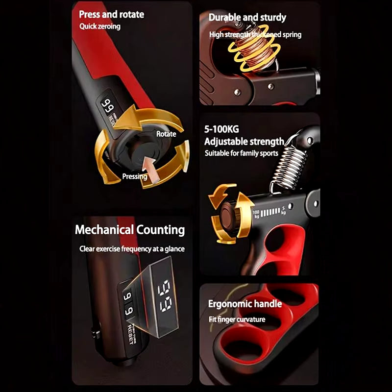 PowerGrip™ Adjustable Grip Strength Trainer - 5-60/100/150KG